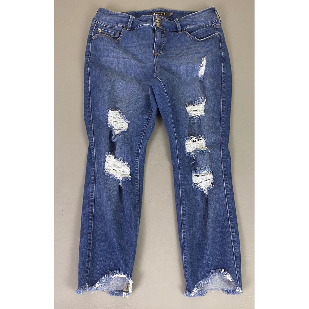torrid Blue Distressed Jeggings/ Jeans